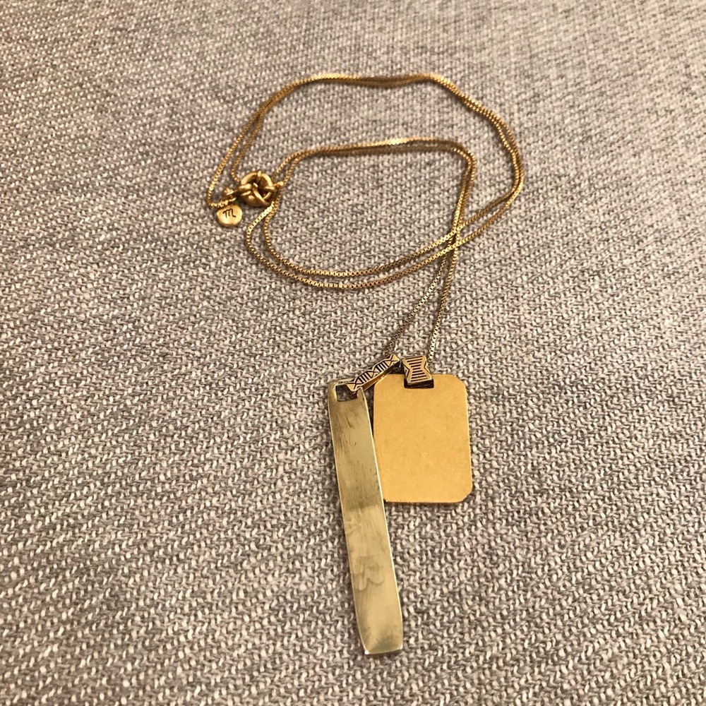 MADEWELL gold pendant necklace.